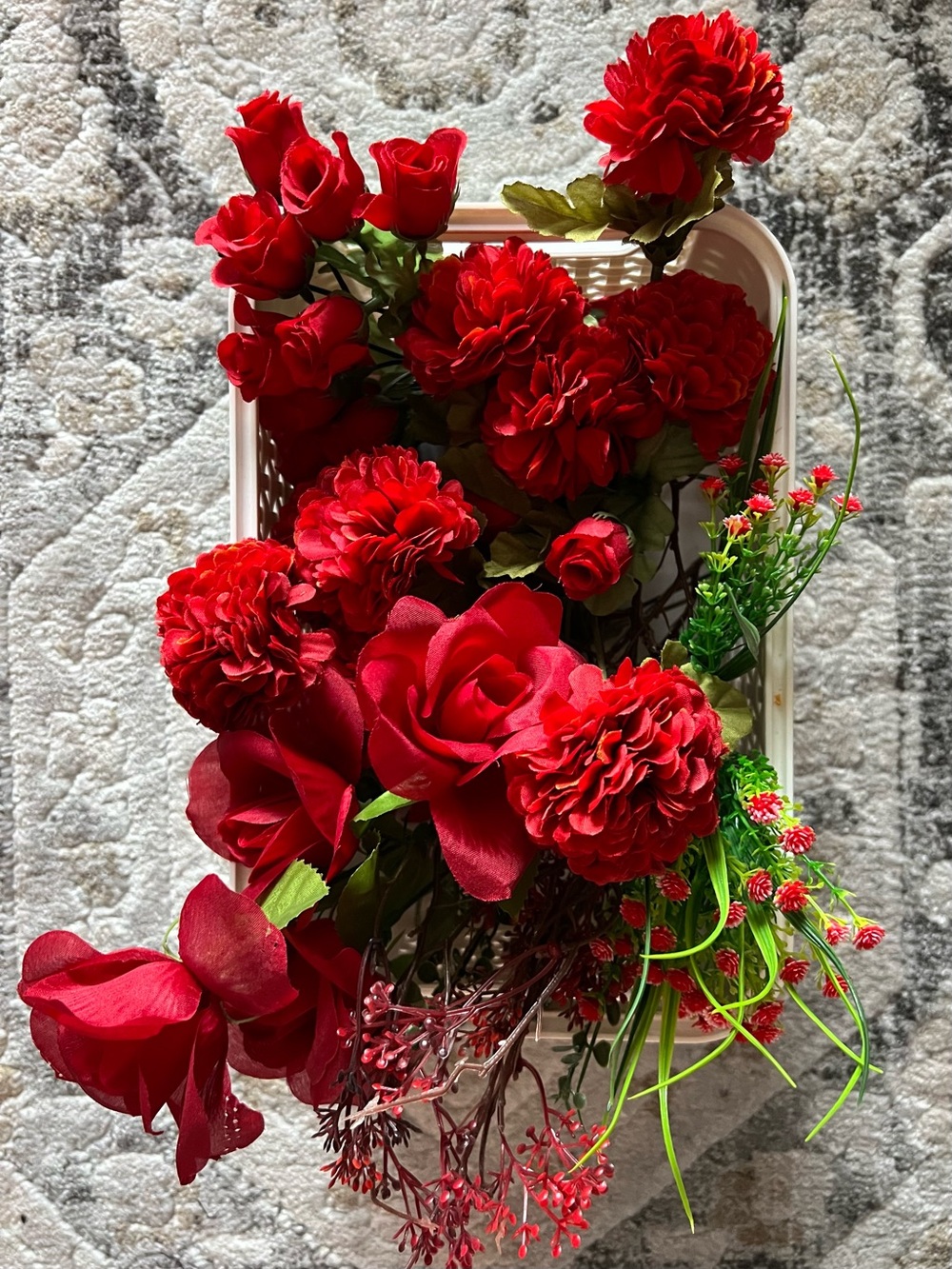 Flower Bundle - Gorgeous Red Roses & Carnations - NWOT